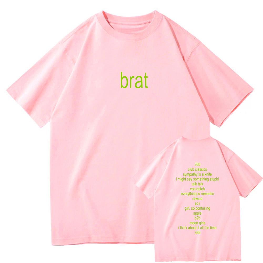 Charli Xcx mit Special Guest Shygirl T-Shirts Brat Album Herren-/Damenbekleidung Ästhetische Unisex Streetwear Baumwoll-T-Shirt
