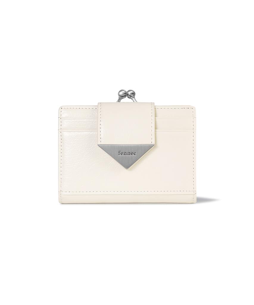 Fennec Crinkle Triangle Frame Bridge Wallet - Vanilla