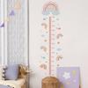Funny Kids Wall Height Chart Rainbow Pattern Self Adhesive Wall Sticker Decal for Recording Growth Nursery Wall Decors