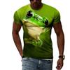 Funny Frog T-Shirts Animal 3D Print Streetwear Men Women Fashion Oversized Short Sleeve T Shirt Male Tees Tops Man Male Clothing