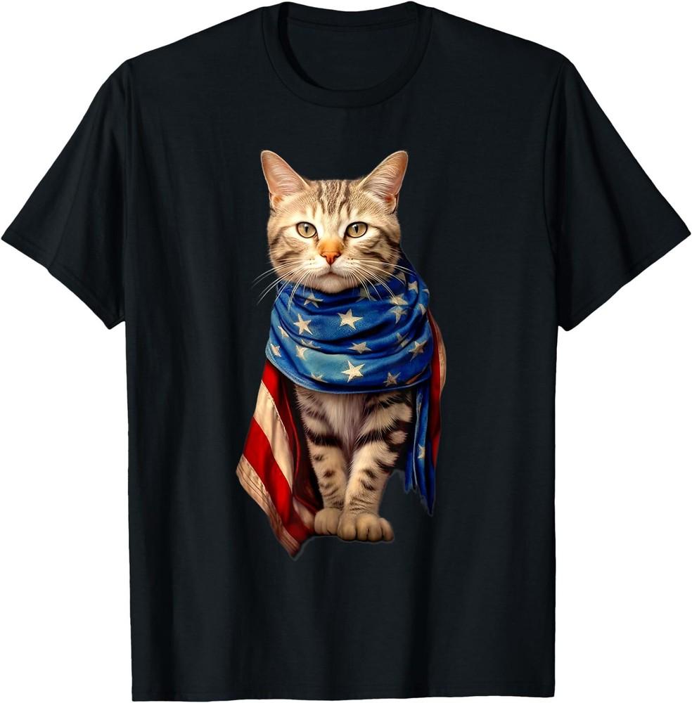 

Patriotic Cat 4th Of July Men USA American Flag TShirt Unisex Tee Unisex T-Shirt XXL
