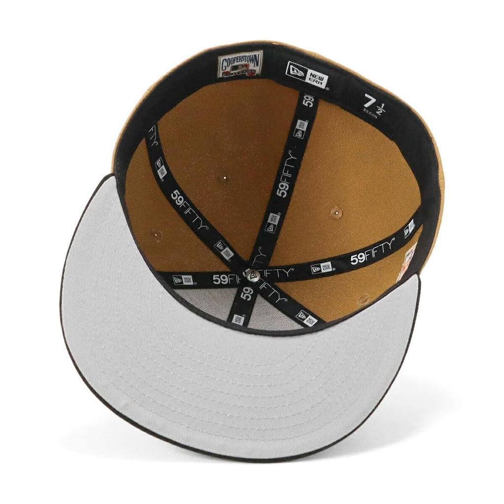 New Era 59FIFTY Cap MLB Houston HOU Side Under ONSPOTZ and Side Flat Summer Sun UV Protection (70823794, NER35C7990) Astros, Wheat/Black/Beige, Patch,