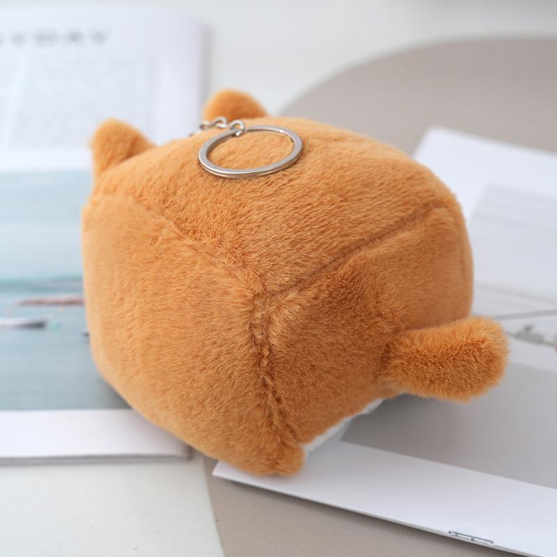 1 Piece Plush Cat Doll Keychian Backpack Pendant Stuffed Cow Cat Cute Keyring For Bag Hanging Decoration Kawaii Small Cat Toy