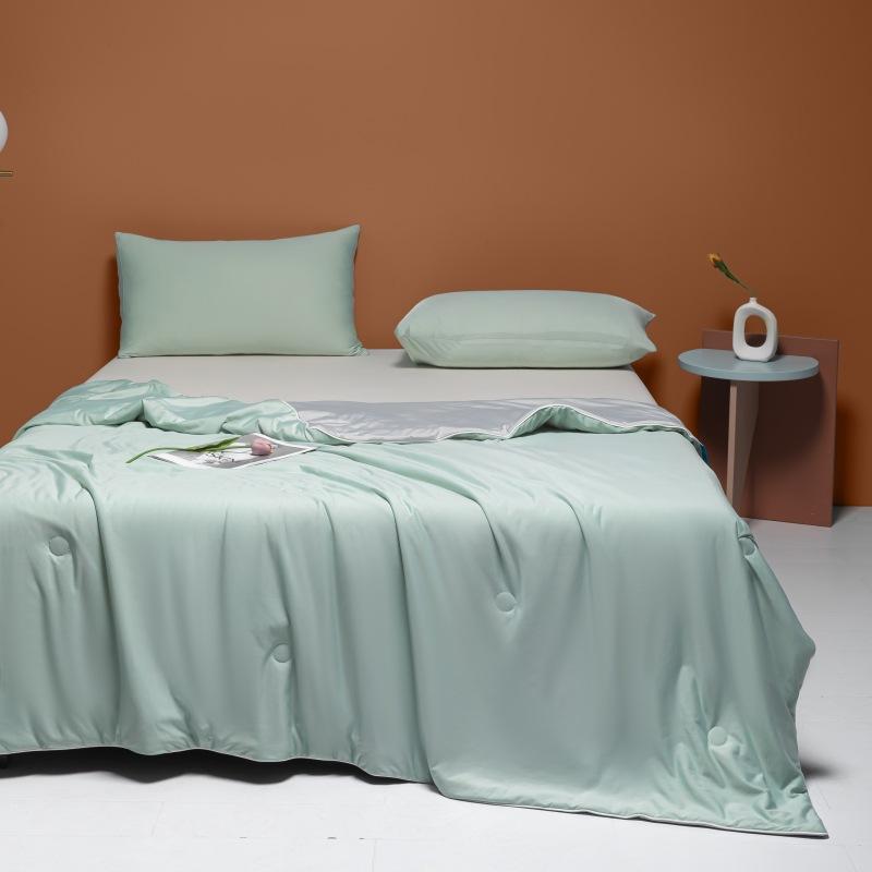 Pătură răcoritoare de vară, ușoară, mătăsoasă, aer condiționat, pilota de culoare solidă, cuvertură respirabilă, cu miez, pătură de răcire matlasată