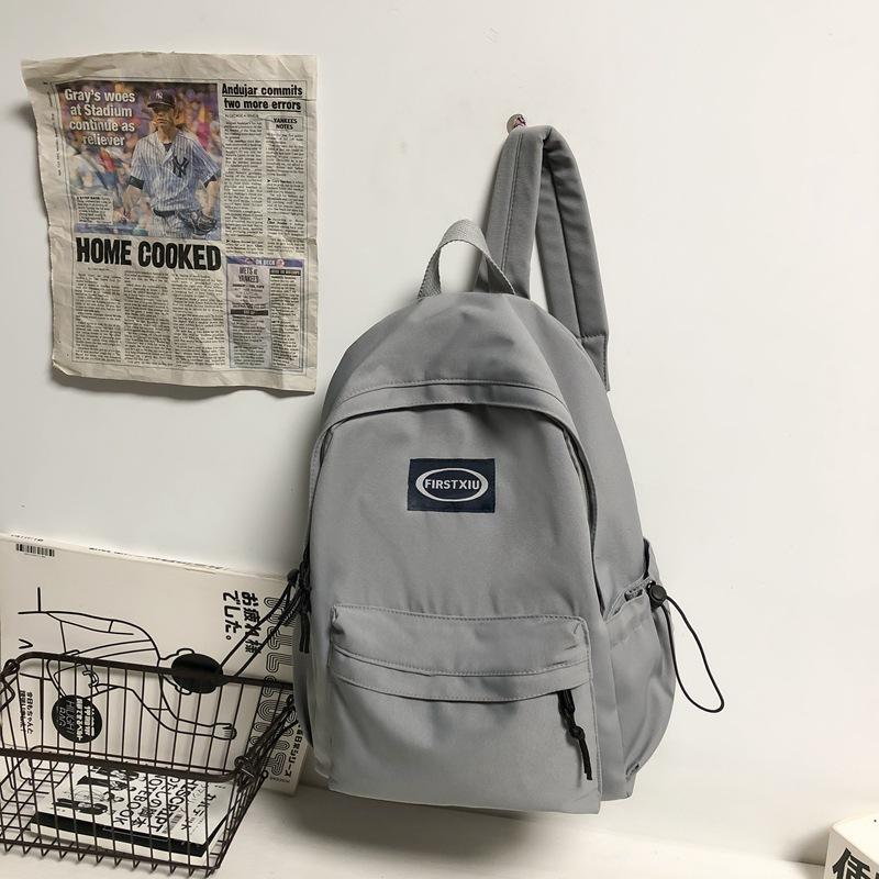 Schoolbag1011 New Street Trend Student Men's and Women's Backpacks Simple Solid Color Casual Backpacks