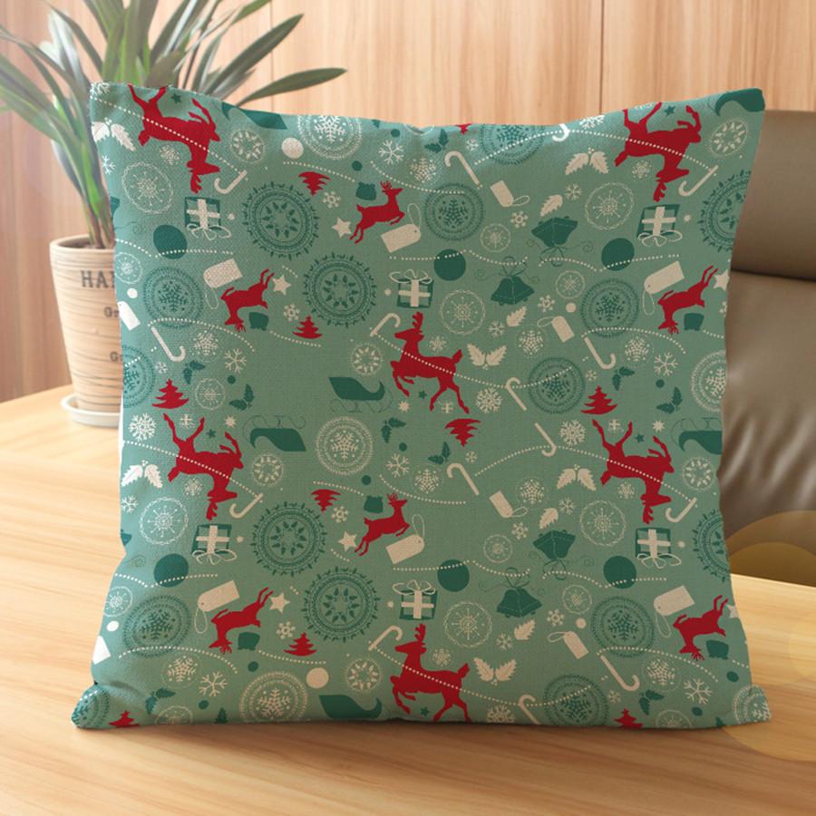 Modern Minimalist Cartoon Christmas Cushion Cover Christmas Sofa Decoration Cotton Linen Pillow Case Elk Christmas Gifts Cojines