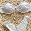 Fashion Solid Wavy Low Waist Bikini Set Women Patchwork Aesthetic Sweet Swimsuit Hollow Out Two Pieces Sets Female Beach Party Suits