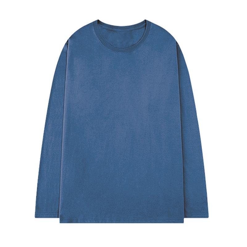 New 2023 Autumn/Winter European & American Women's Solid Color Round Neck Long Sleeve T-shirt