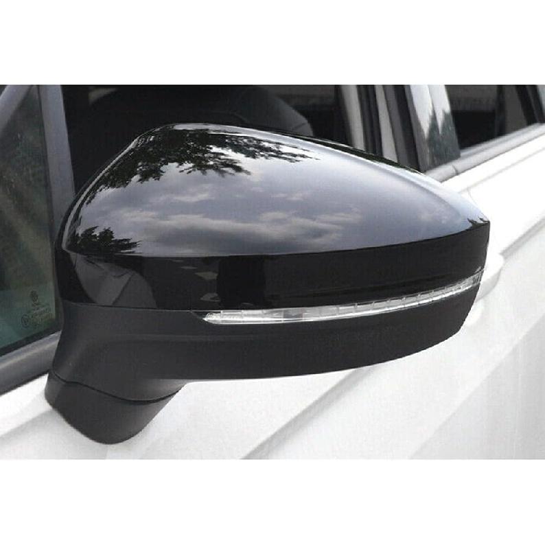 Rearview Side Wing Mirror Caps Cover,for VW Tiguan Allspace L MK2 2017 2018 2019 2020, Gloss Black