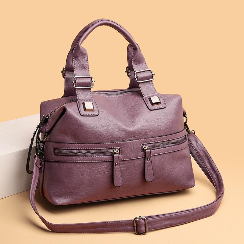 

Большая вместительная женская сумка через плечо, мягкая кожаная сумка для мам, женская сумка среднего возраста, простая сумка через плечо