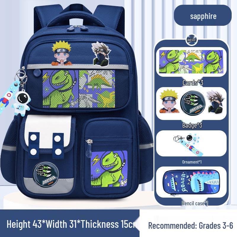 Capybara Large Capacity School Backpack for Boys & Girls Grades 1-6