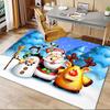 Christmas Santa Claus Snowman Reindeer Winter Wonderland Kids Poster PrintOffice Mat Perfect for Home Decor Office Desk Chair Rugs Chair Car