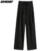 DIMANAF 2023 Summer Pants High Waist Women Straight Basic Pants Loose Casual Female Casual Trousers Pants 5XL