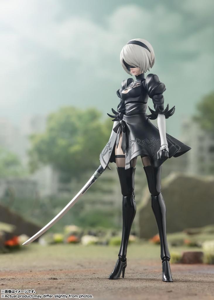 TAMASHII NATIONS 2B Approximately 150mm PVC ABS Painted Movable Figure S.H.Figuarts "NieRAutomata Ver1.1a" &