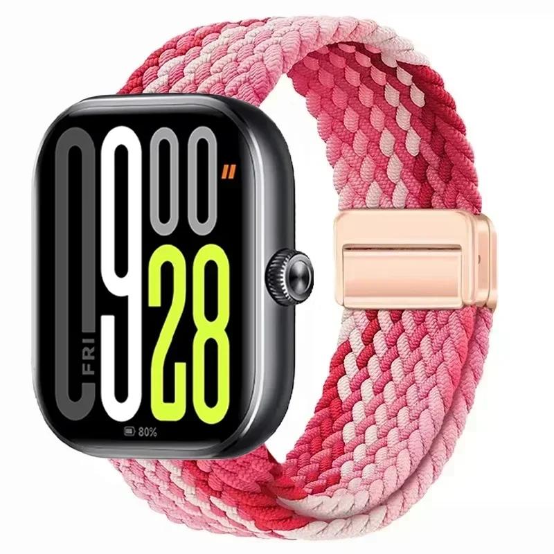 

Magnetic Loop for Xiaomi Redmi Watch 4 5 Strap Adjustable Braided Sport Nylon Replacement bracelet for Miband 8 pro/9 pro band For Mi Band 9 Pro