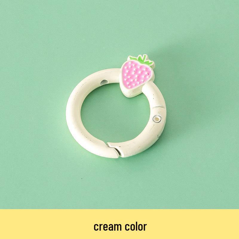 

Запеченная краска Клубничное пружинное кольцо Брелок Ювелирная фурнитура Аксессуар