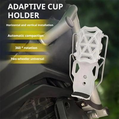 360° Verstellbarer Lenker-Becherhalter Universal Fahrrad Motorrad Wasserflaschenhalter Für MTB Rennradfahren ADV Motorrad Becherständer