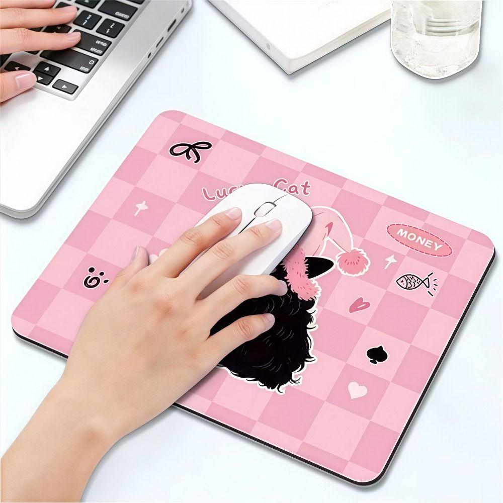 Waterproof Women's Mouse Pad Non-Slip Kitten Mouse Pad Black Cat Mouse Pad  For Laptop PC, Desktop