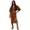 Women's Suede Zipper Dress