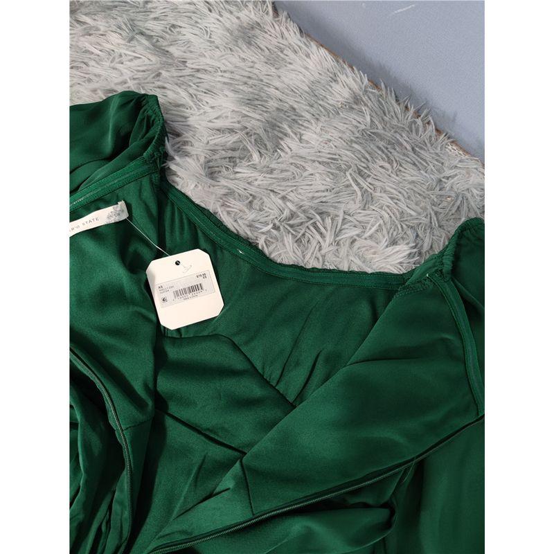 Trade Order as Home High Cold Goddess Square Collar Strap Waist Hugging Design Big Hemline Dress Chest Emphasizing Skin-friendly Sweet Short dress