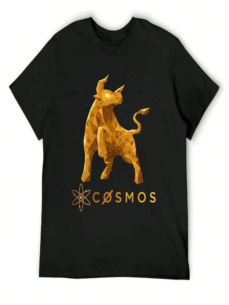 Bull Market Cosmos ATOM Coin To The Moon Crypto Token Cryptocurrency Blockchain Wallet T-Shirt Cheap Stuff Plain T Shirts unisex