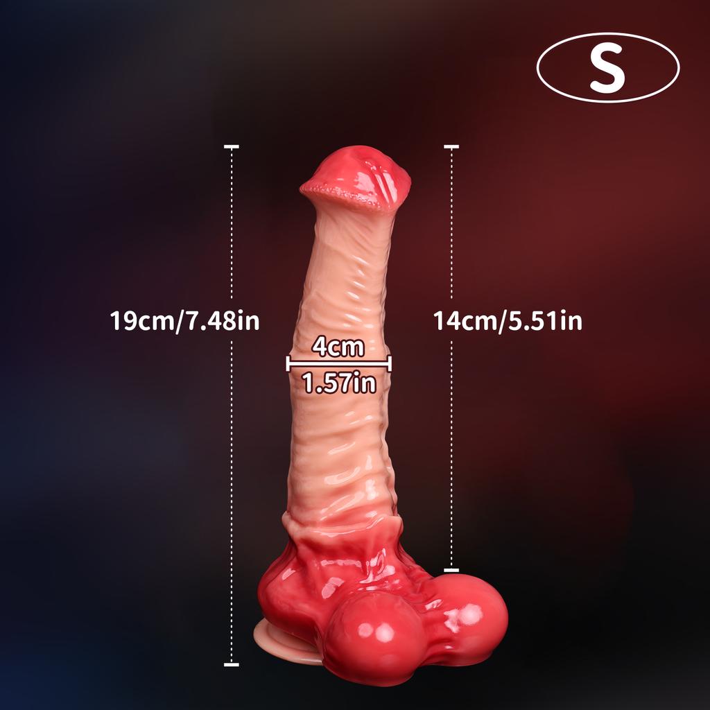Realistischer Riesen-Hundeknoten-Dildo Sexspielzeug für Frauen S/M/L/XL/XXL Tierpenis Analplug Prostata Weicher Saugfuß Erwachsenenprodukt 18+