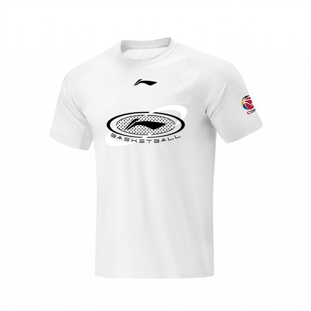 Li Ning T Shirts Unisex White Crew Neck AHSVE61-2