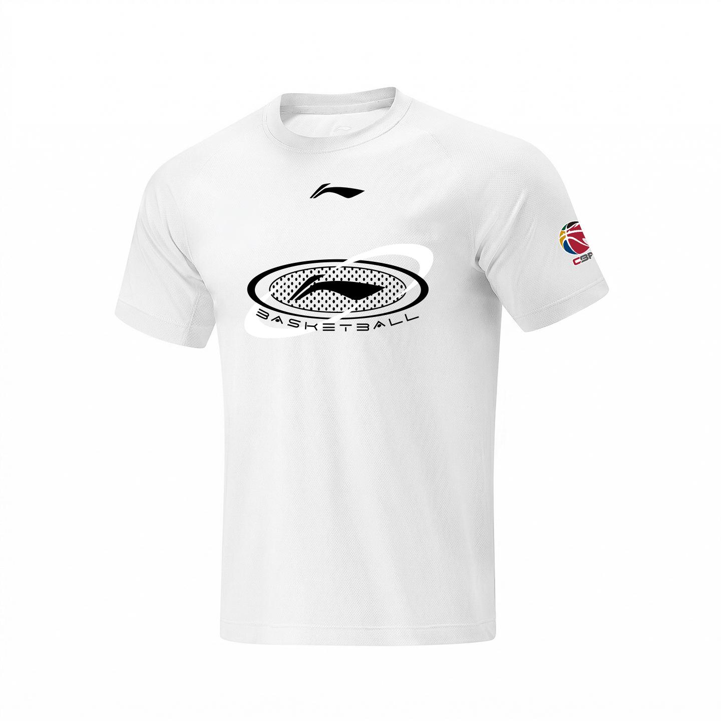 Li Ning T Shirts Unisex White Crew Neck AHSVE61-2 S