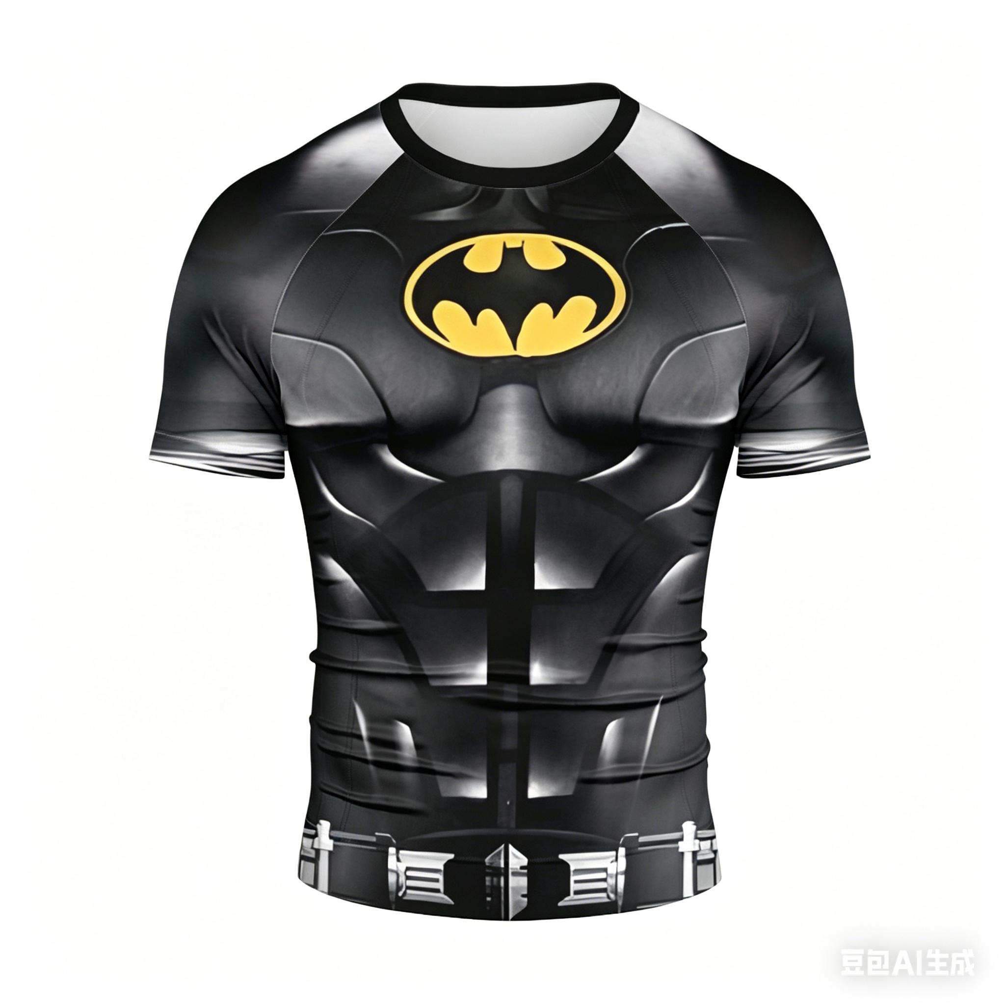 Summer New # Batman #  Fitness Sports T-shirt Street Style Personalized Printed Short Sleeve T-shirt Kids 100