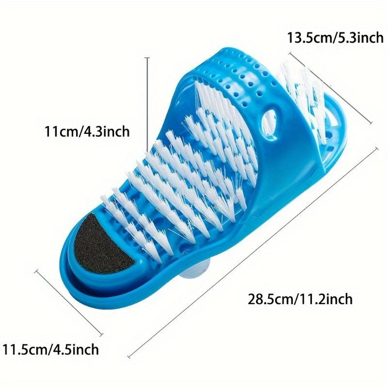 2Pc Shower Foot Cleaner Scrubber Massager Shoe Bathroom Bathing Foot Wash Brush Foot Rasps Remova Dead Skin Exfoliating Slippers