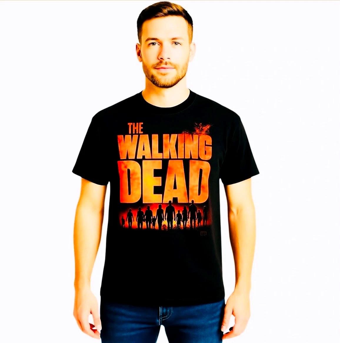 The Walking Dead Graphic T-Shirt Men’s XL Black AMC TV Series Zombie Horror Tee L