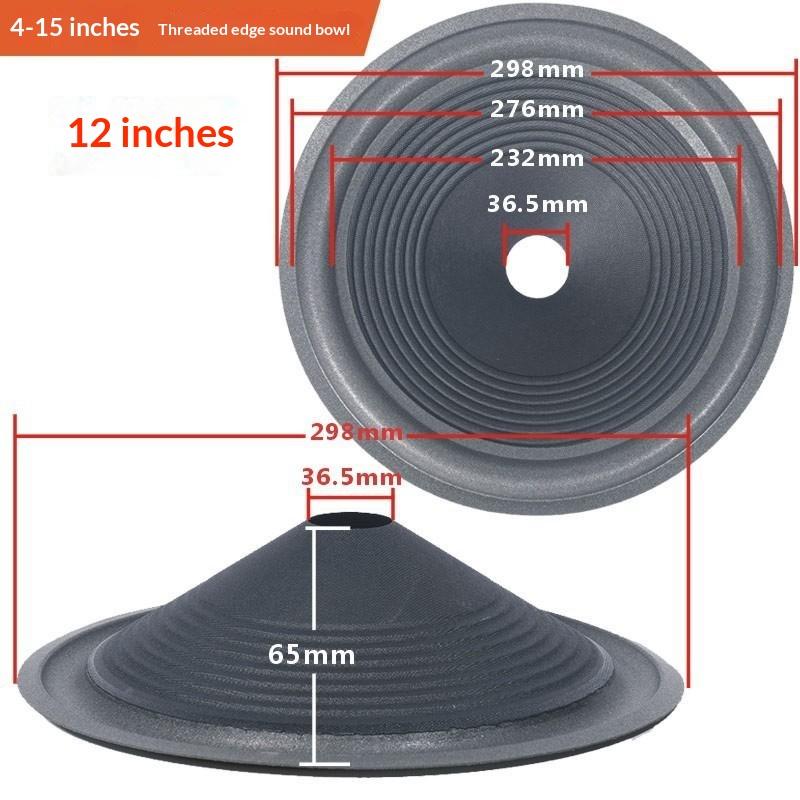 1 Pezzo Cono di Carta Woofer per Altoparlante 4/5/6.5/8/10/12 Pollici Kit di Riparazione Bobina Mobile con Sospensione in Schiuma Per Home Theater Studio Sistema Fai da Te