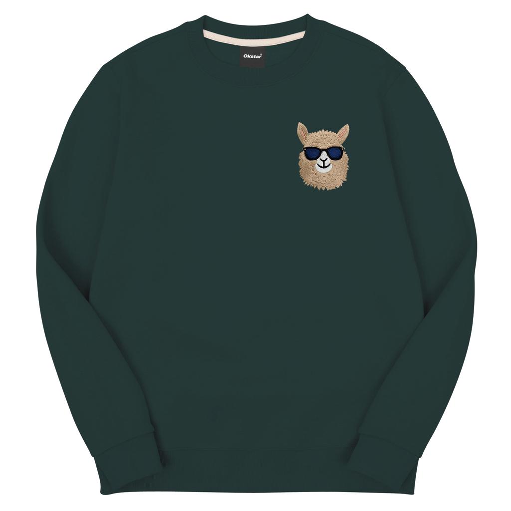 OKSTAR I'M Alpaca Embroidered Double-Sided Sweatshirt (Type D)