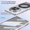 Transparent Bracket Phone Case For Honor Magic V5 MagSafe Magnetic PC Hard Shell Front Film Protective Back Cover