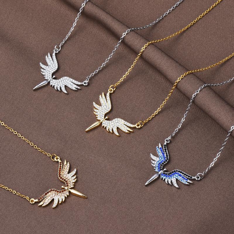 Beautiful Steel Titanium Angel Wings Necklace For Women Perfect For Gifts Travel