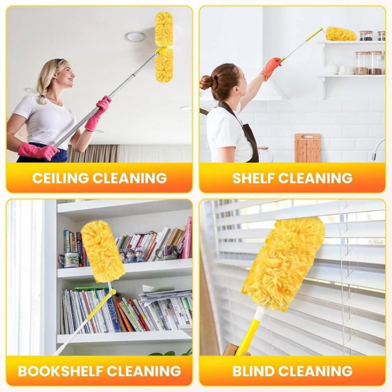 360°rotating Household Replaceable Electrostatic Adsorption Duster 10pcs High Efficiency Dusting Dead-end Cleaning Tool