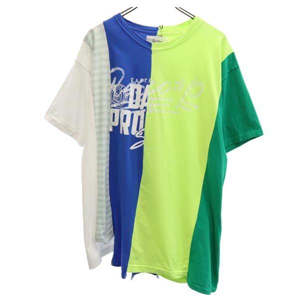 

RESCARP 23ss Remake Short sleeve T-shirt Yellow x Green x White Men s Used