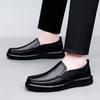 Men Genuine Leather Business Slip On Shoes Office Walking Commuting Travel Smart Casual Comfortable Footwear Sizes 38-46
