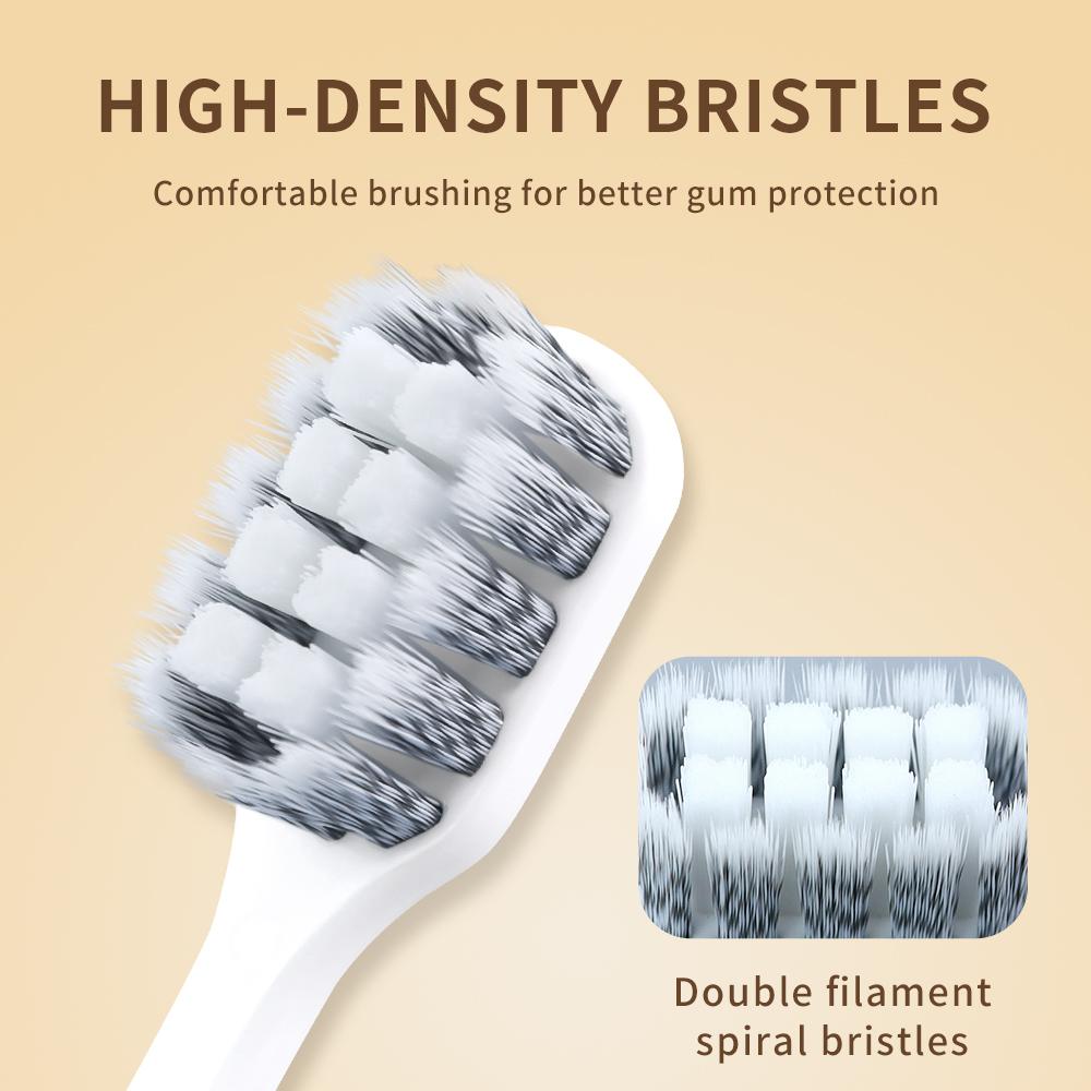 Kingubznis Gold Toothbrush Luxury Gold Silver Teeth Brush Men Women Adult Toothbrushes New Electroplated Dental Brushes