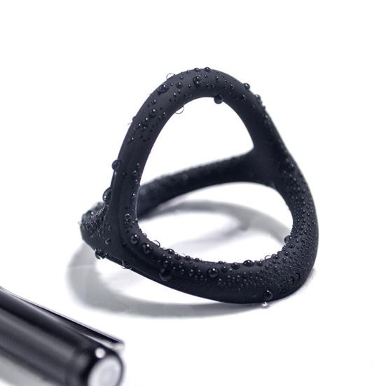 Penis Ring Firm-wrapped Stretchable Black Effective Dildo Foreskin Delay Ring for Bedroom