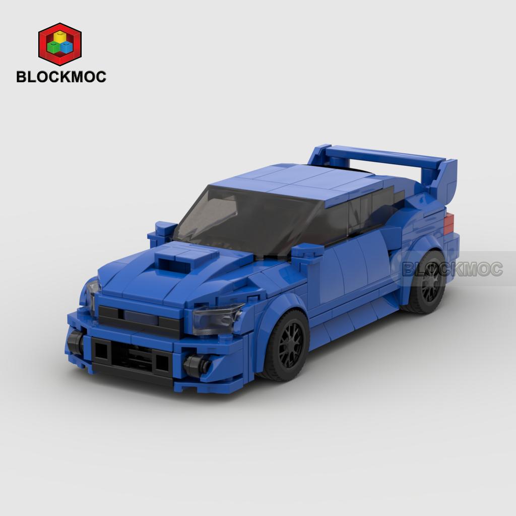 MOC Bricks Blue BRZ STi WRX K508 22b Sti Racing Sports Car Racer Building Blocks Creative Garage Toys for Boy