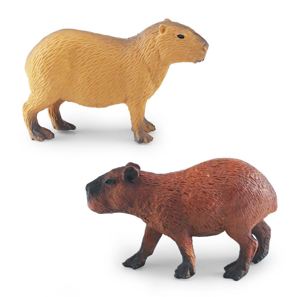 Realistic Pvc Capybara Model Set With Four Unique Designs For Home Office Decor