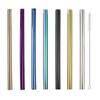 Bar Accessories Reusable Drinking Straw Set With Cleaner Brush Portable Straw Set Stainless Steel Straw With Box