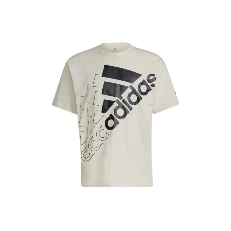 adidas Logo Alphabet Printing Short Sleeve Couple Style Yellow White Men s H14667 XXL