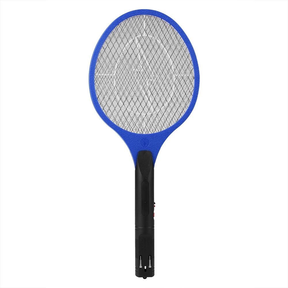 Cordless Rechargeable Electric Fly Mosquito Swatter Bug Zapper Racket Insects Killer Blue