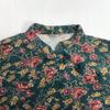 90s Vintage CANDY HOUSE China Dress Style Long Sleeve Shirt F Green Floral Japan(USED)