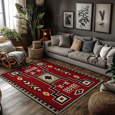 Rustic Southwestern Area Rug Non Slip Indoor Outdoor Mat Tribal Pattern Home Decor Farmhouse Entryway Doormat Modern Floor Cover