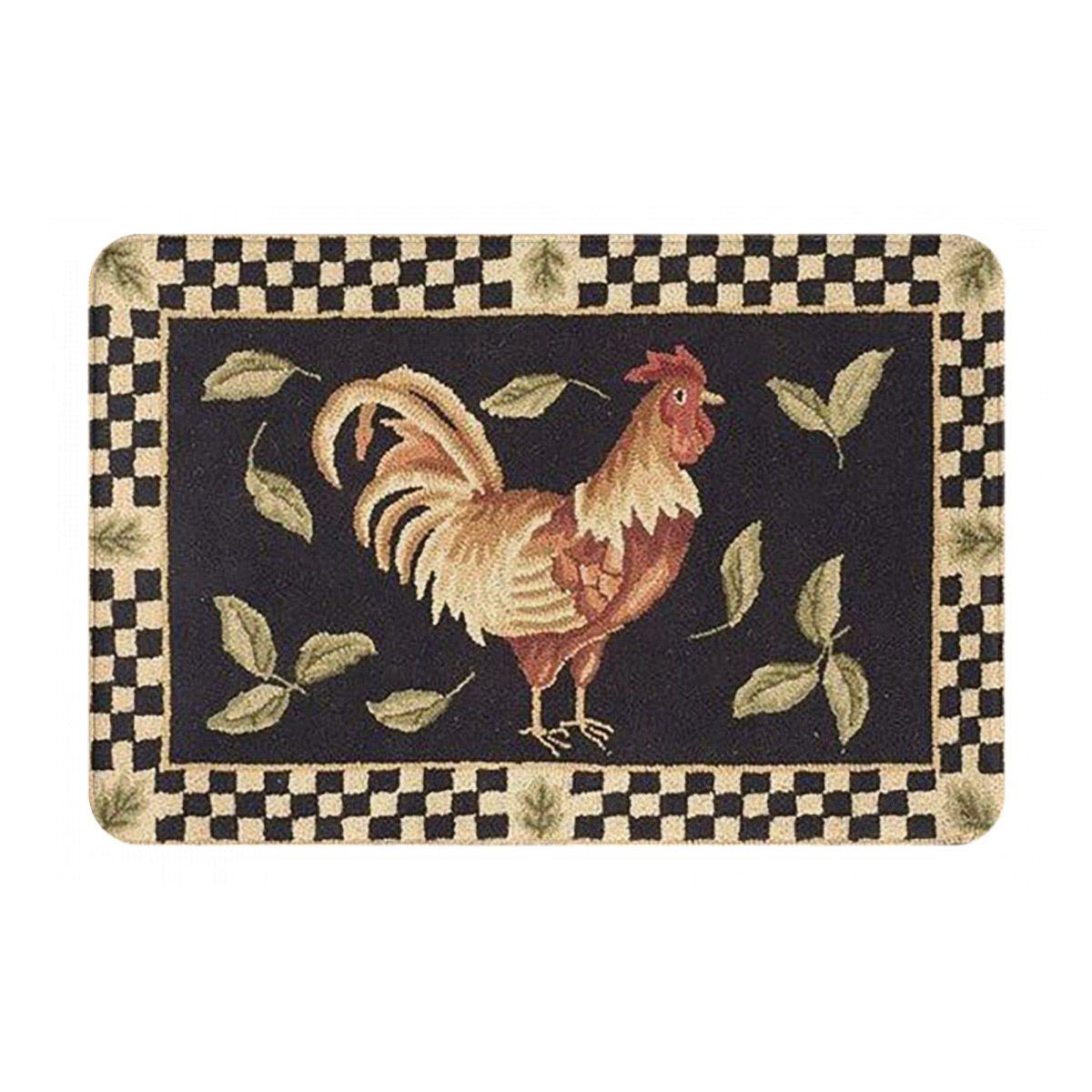 Kippenpatroon Antislip Deurmat Vloermat Wasbaar Tapijt Kleed voor Keuken Entree Huis Badkamer Woonkamer Voetmat Matten 60x40 cm