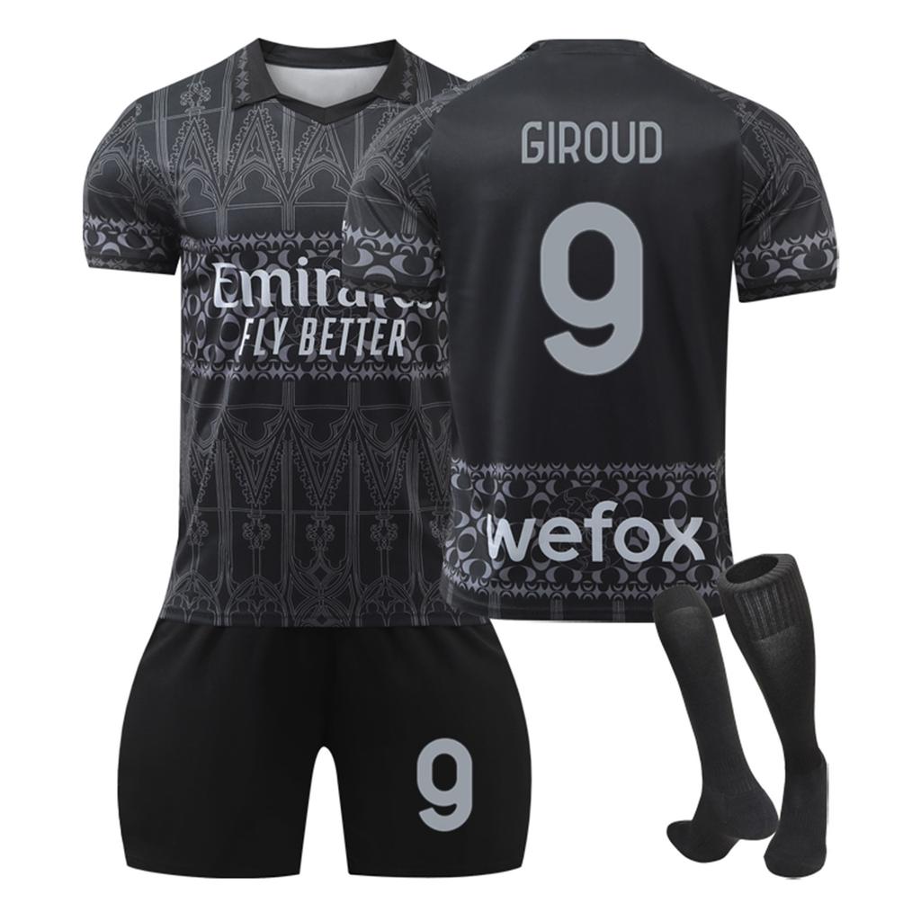 AC. Milan Away Dresy Sportovní tým Uniform Set Set Fotbalový tréninkový oblek