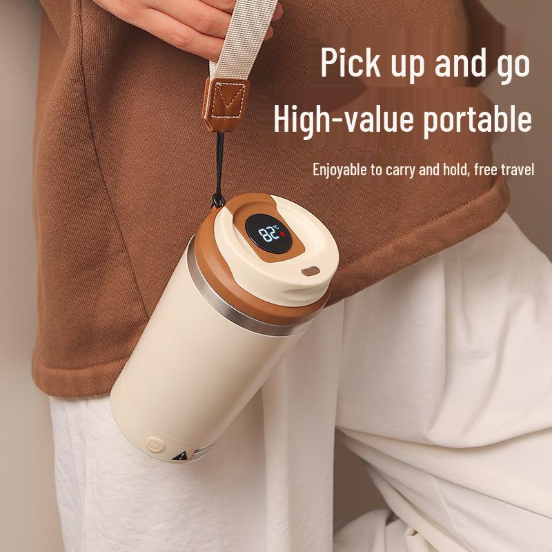 316 Automatic Magnetic Stirring Coffee and Milk Mixer Cup with Detachable Digital Display